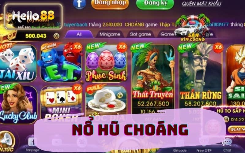 Những game nổ hũ hay nhất tại hello88