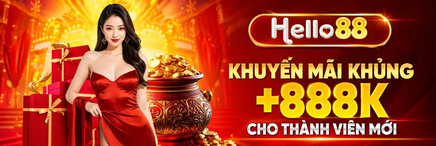 Banner HELLO88 khuyến mãi khủng +888K cho thành viên mới